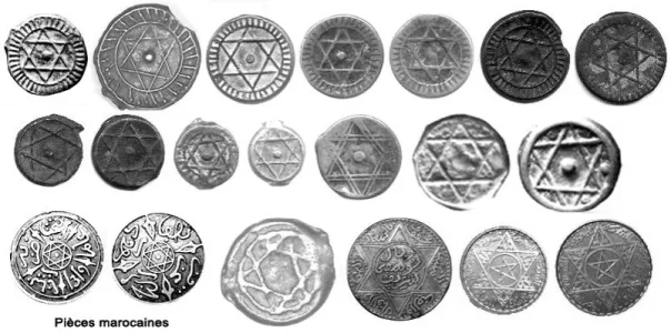 Monnaies alaouites avec étoiles de Suleyman.jpg