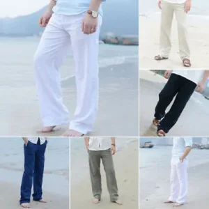 Homme-Lin-Décontracté-Pantalon-Plage-Cordon-Yoga-Loisir.jpg