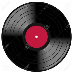 22536630-ビンテージ-・-アナログ-33-rpm-lp-ビニール-ディスク-レコードの白地に音楽コピー免震のための空白の赤い中央ラベルと画像.jpg