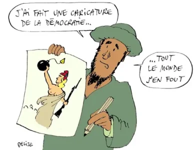Caricature de la démocratie - Caricature de Muhammad.jpg