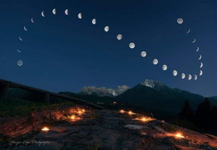 The moon photographed over 28 days at the same place and at the same time.jpg
