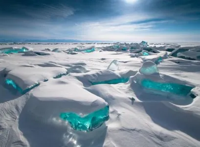 This is what the turquoise ice formations on Lake Baikal Russia look like.jpg