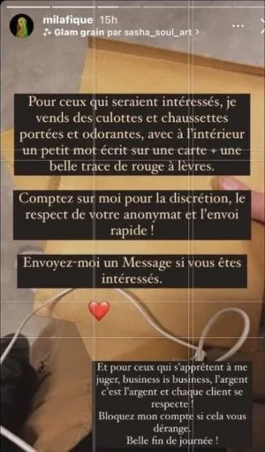 Vendre ses culottes sur internet clearance