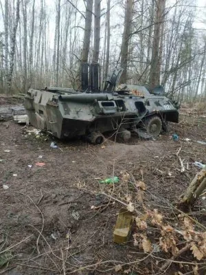 Destruction near Pryluky Chernihiv Oblast Russian 2nd Guards Motor Rifle Division lost two R14...jpg