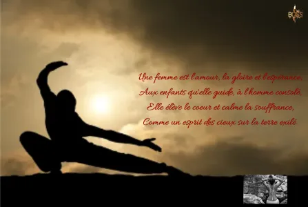 Une femme est l'amour, la gloire et l'espérance; Aux enfants qu'elle guide, à l'homme consolé,...png