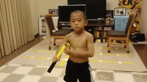 Ryuji bruce practicing his kicks giphy (1).gif