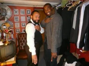 Dieudonné et Teddy Riner en pleine séance de quenelle tatami.jpg